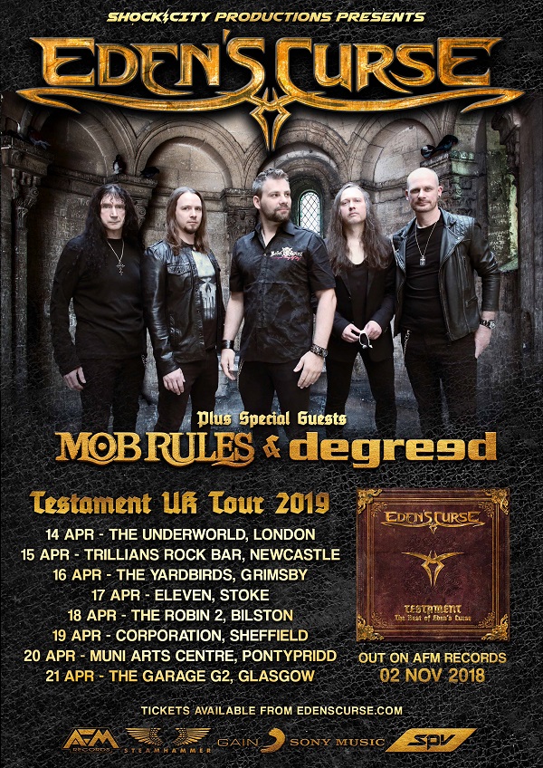 Poster for Eden's Curse 2019 UK tour