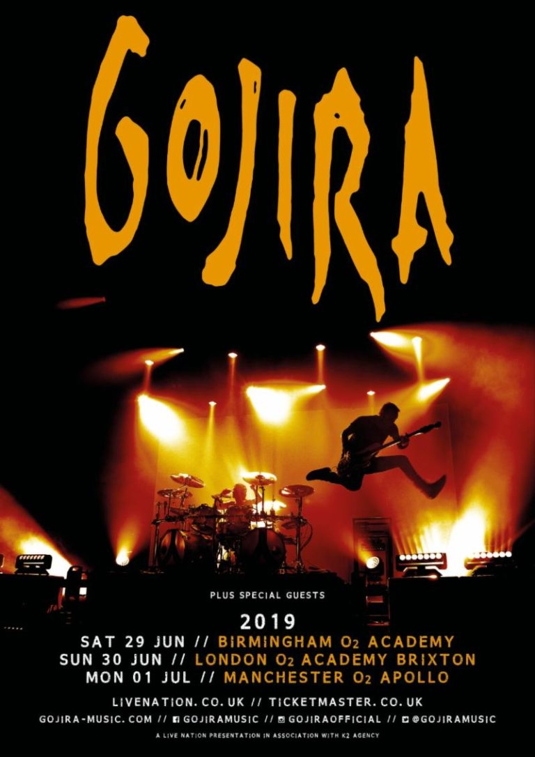 TOUR NEWS Gojira announce trio of summer dates Über Röck