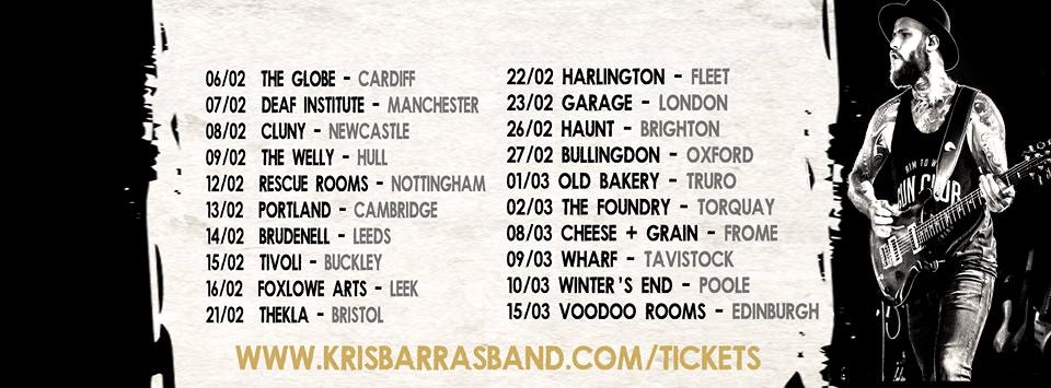 Kris Barras 2019 tour poster