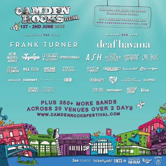 Updated poster for Camden Rocks 2019