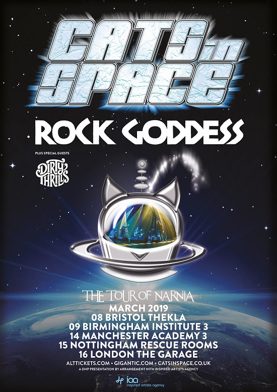 Poster for Cats In Space 'Daytrip To Narnia' March 2019 tour