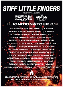 Poster for Stiff Little Fingers 2019 Ignition tour