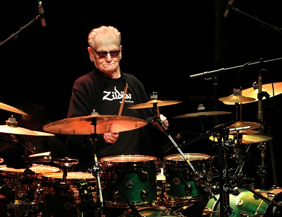 Ginger Baker playing the Drum Legends show