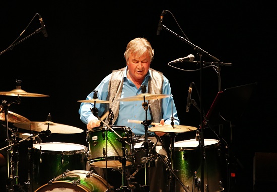 Pete York playing the Drum Legends show, Brighton