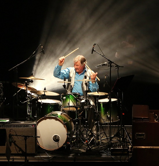 Pete York playing the Drum Legends show, Brighton