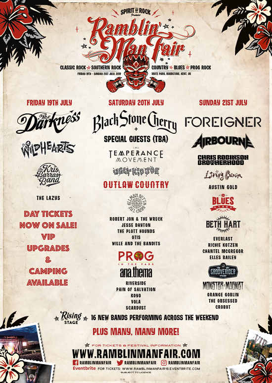 Updated poster for Ramblin' Man 2019