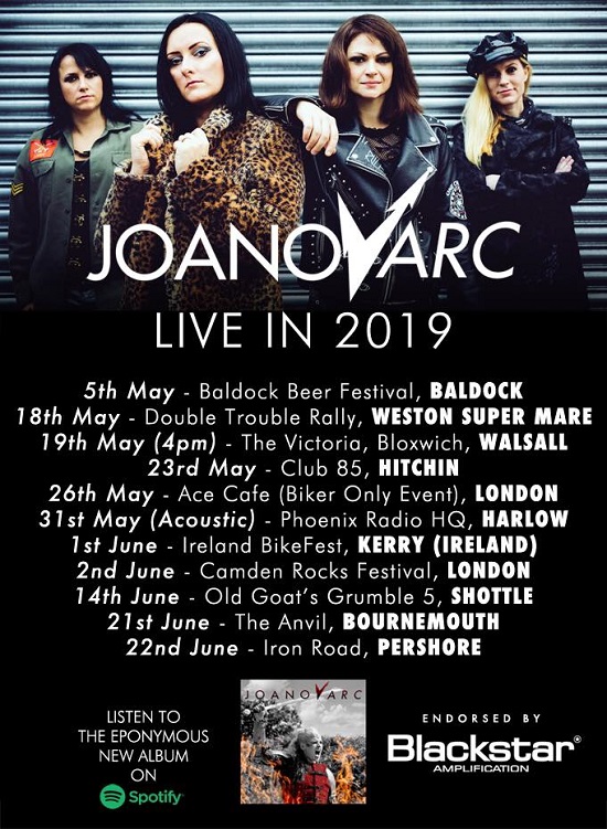 Poster for JOANovARC April/May 2019 tour