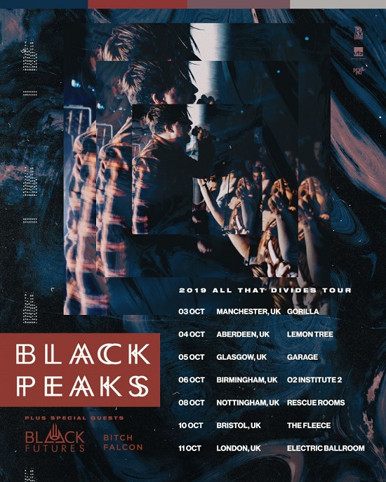 Black Peaks October 2019 tour poster
