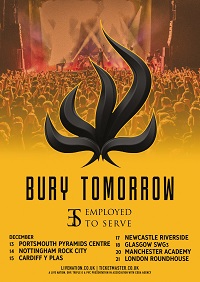 Bury Tomorrow December 2019 tour poster