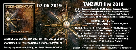 Poster for Tanzwut 2019 tour