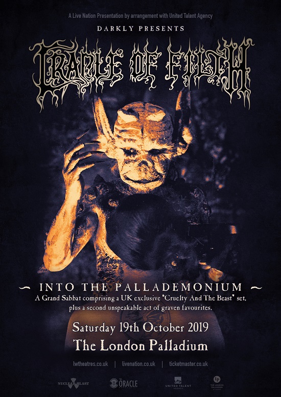 Poster for Cradle Of Filth at London Palladium