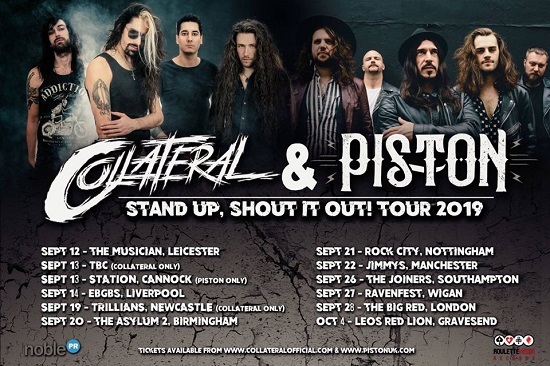 Poster for Collateral and Piston co-headline tour