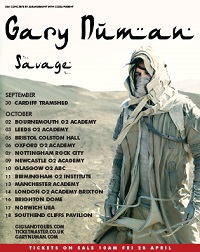 Poster for Gary Numan 2017 Savage tour