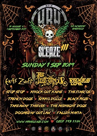 Poster for Sunday of HRH Sleaze 2019