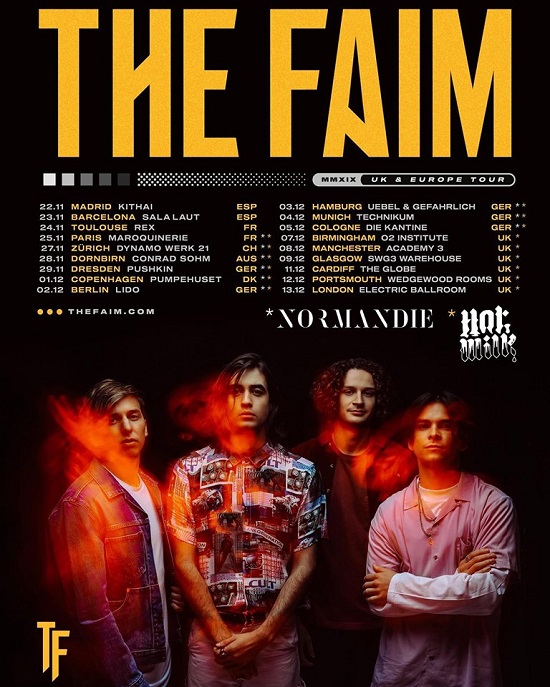 Poster for The Faim December 2019 tour