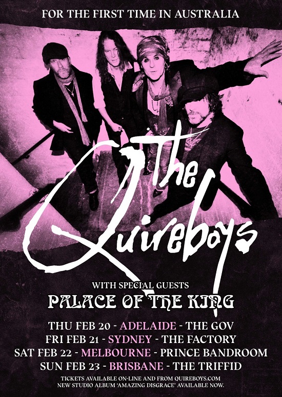 Poster for The Quireboys 2020 Australian tour
