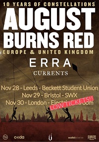 August Burns Red Constellations tour poster