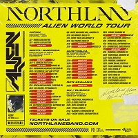 Poster for Northlane 2019 'Alien' tour