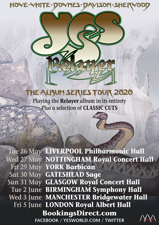 Poster for Yes 2020 tour
