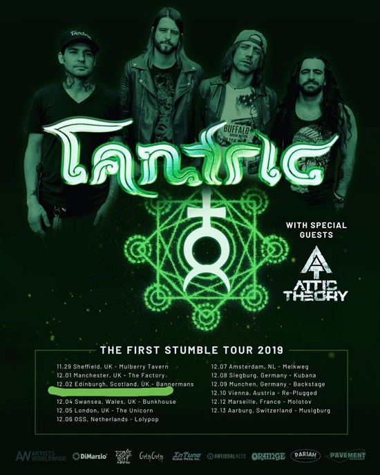 Poster for Tantric 2019 tour