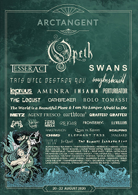 Updated ArcTanGent 2020 festival poster