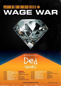 Poster for Wage War January 2020 European tour