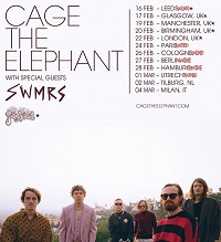 Cage The Elephant 2020 European tour poster