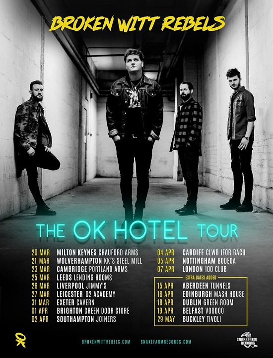 Broken Witt Rebels OK Hotel 2020 tour poster