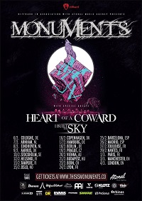 Monuments 2020 European tour poster