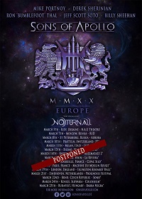 Sons Of Apollo tour postponement poster