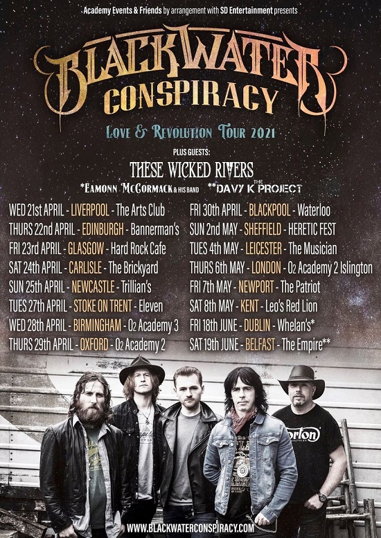 Poster for Blackwater Conspiracy 2021 tour