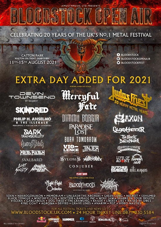 Updated poster for Bloodstock 2021