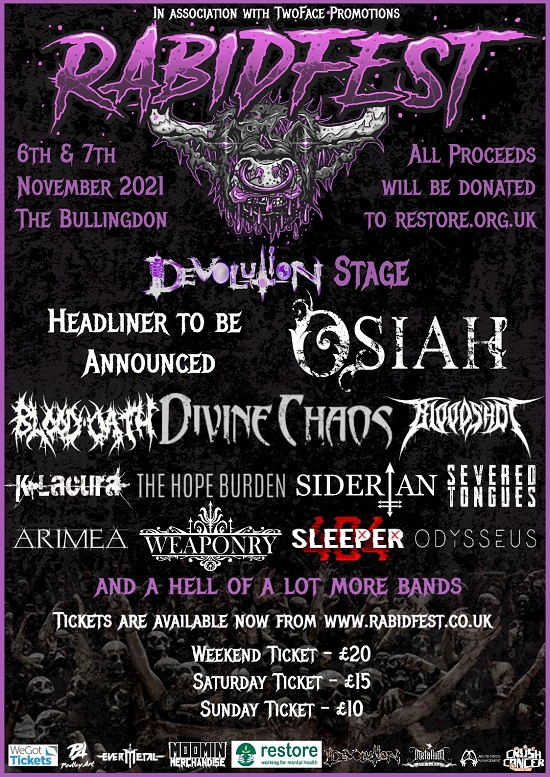 Updated poster for Rabidfest