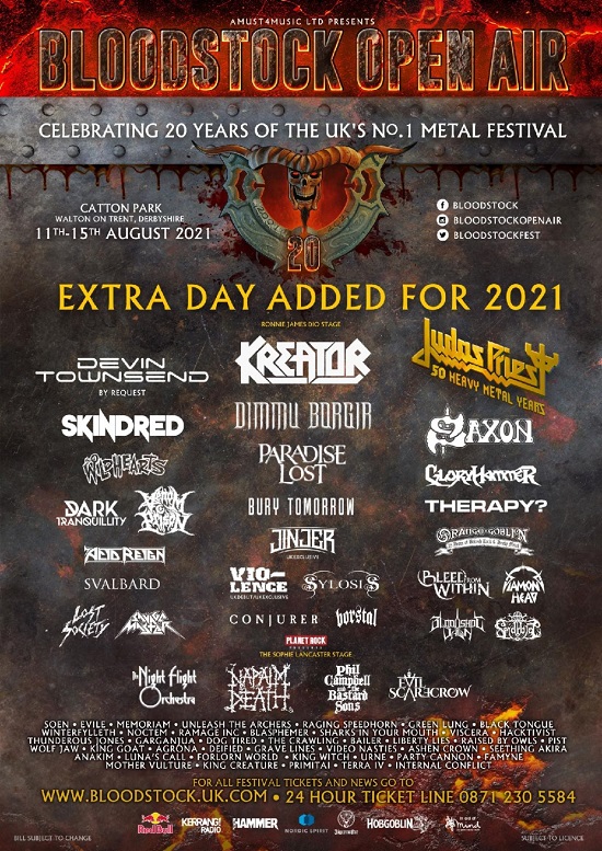 Updated poster for Bloodstock 2021