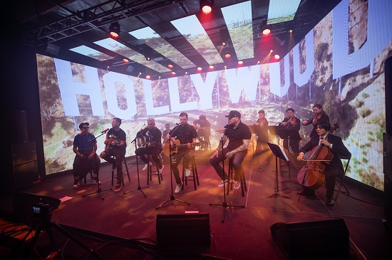 Hollywood Undead performing their Unhinged live stream