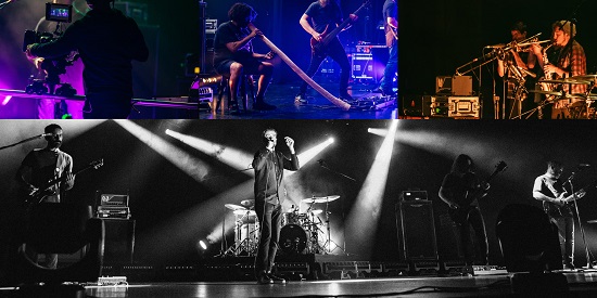 Video stills from Karnivool's 'Sound Awake' live stream event