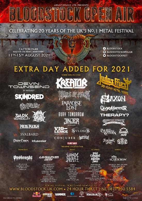 Updated poster for Bloodstock 2021