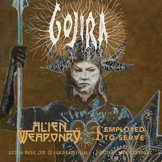 Teaser poster for Gojira's 2022 tour