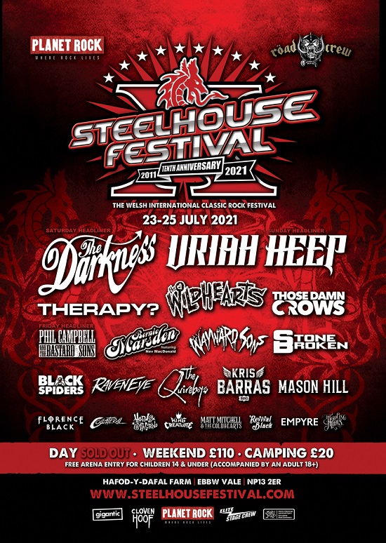 Updated poster for Steelhouse Festival 2021