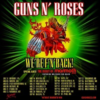 Poster for Guns N' Roses 2021 WE'RE F'N BACK US tour