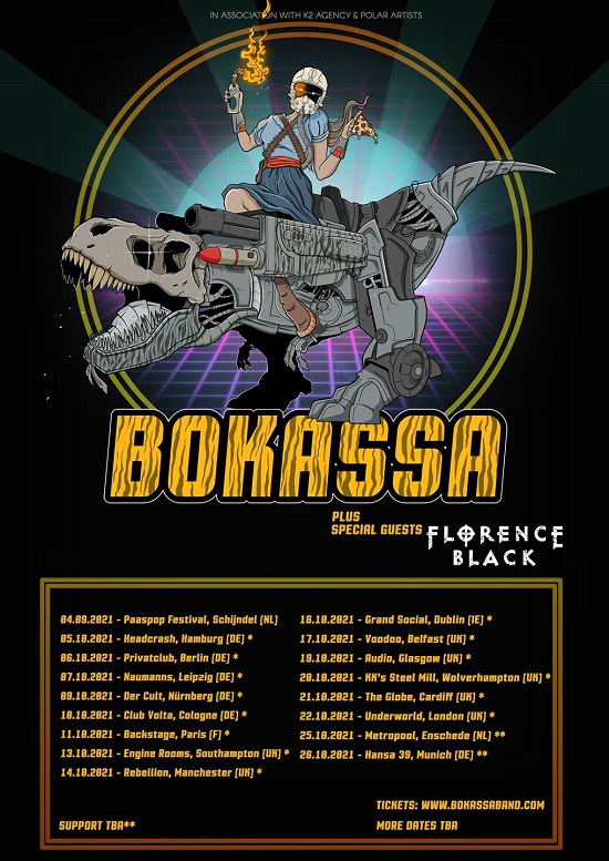 Bokassa 2021 tour poster