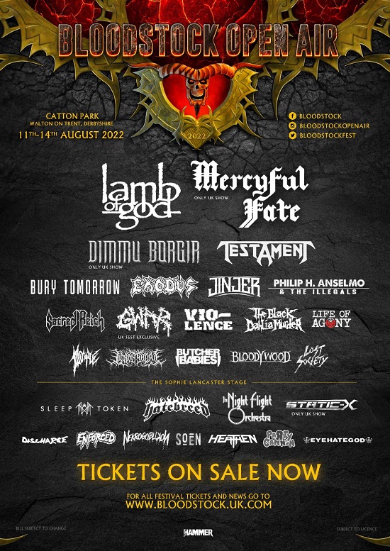 Updated poster for Bloodstock 2022