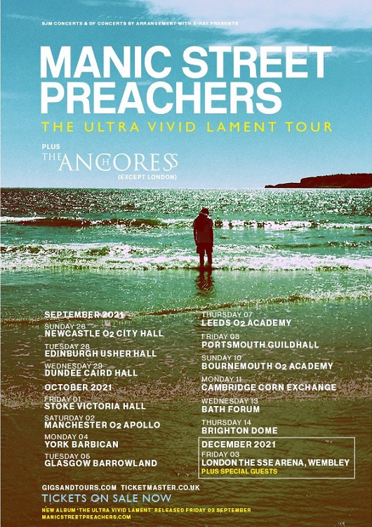 Manic Street Preachers 2021 tour poster