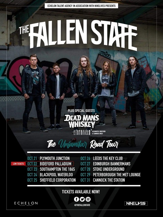 Poster for The Fallen State October 2021 tour