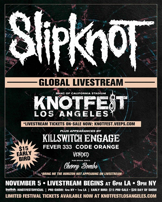 Poster for Knotfest LA livestream