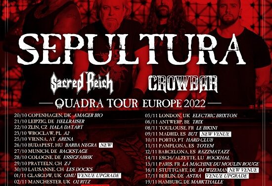 Sepultura postpone forthcoming tour dates