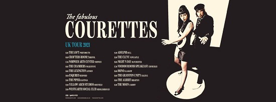 The Courettes October 2021 tour poster