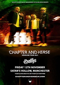 Poster for Chapter and Verse at Satan's Hollow, Manchester, 12 November 2021