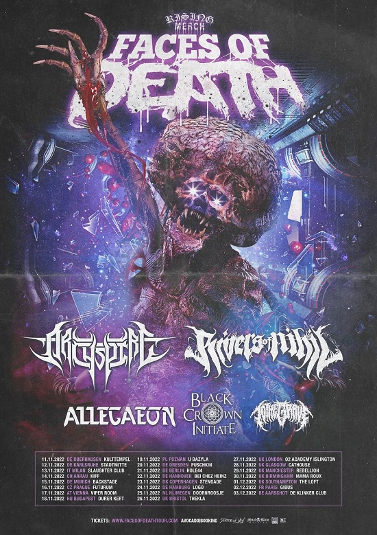 Faces Of Death 2022 tour poster