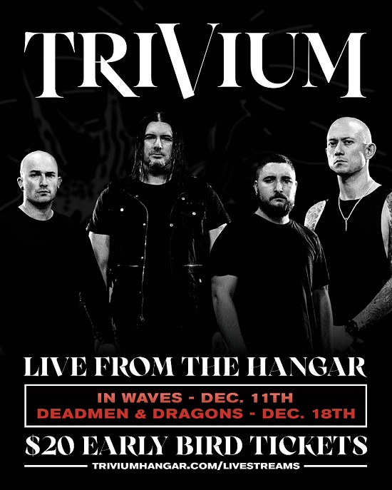 Poster for the Live From The Hangar live streams by Trivium